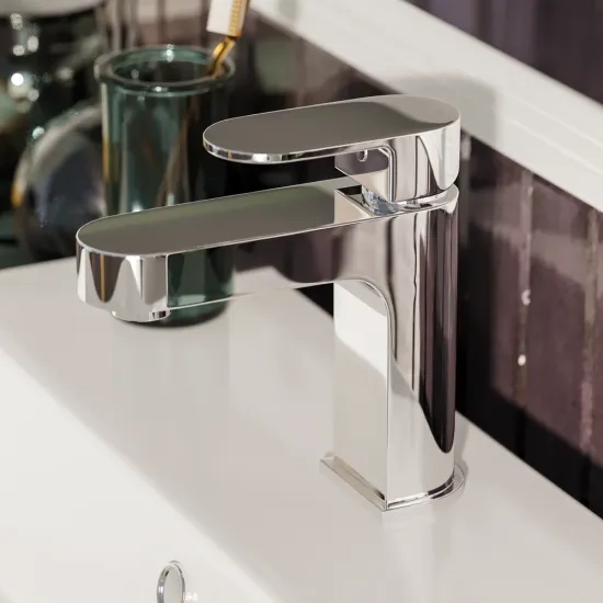 Virgo Modern Basin Mixer Tap With Click Waste