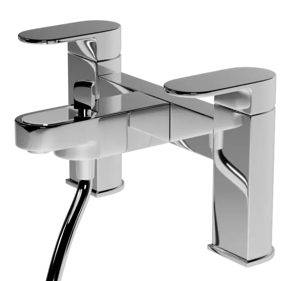 contemporary Modern CHROME standard Bath Shower Mixer Taps lever Handle