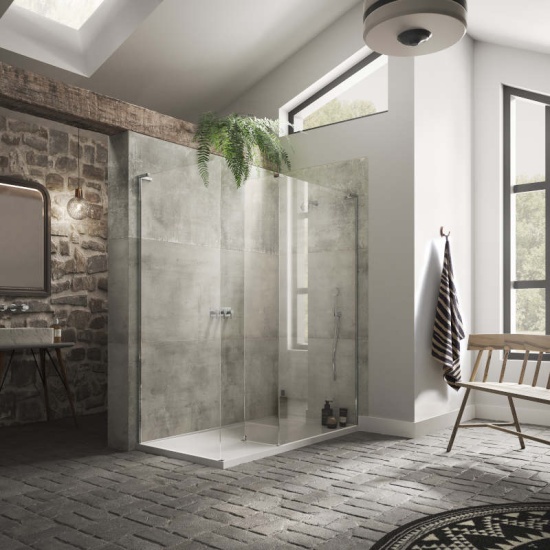 NWCC1580T Boutique Corner Walk In Shower Enclosure for Ellegant Bathroom