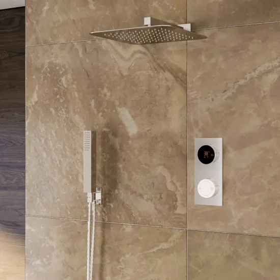 Cyber 2 Outlet Wall Shower Set Head Handset Bracket