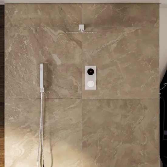 Cyber 2 Outlet Wall Shower Set Head Handset Bracket