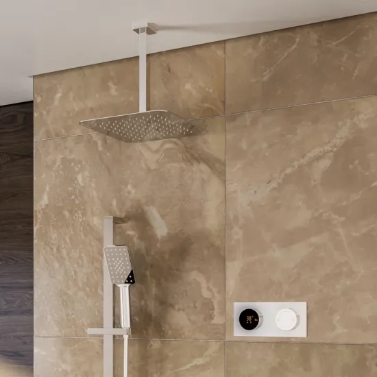Cyber 2 Outlet Ceiling Shower Set Head Handset Slider