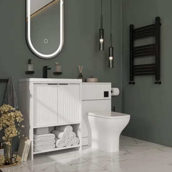 jasmine white cloakroom suite 600 basin unit wc toilet