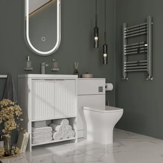 jasmine white cloakroom suite 600 basin unit wc toilet