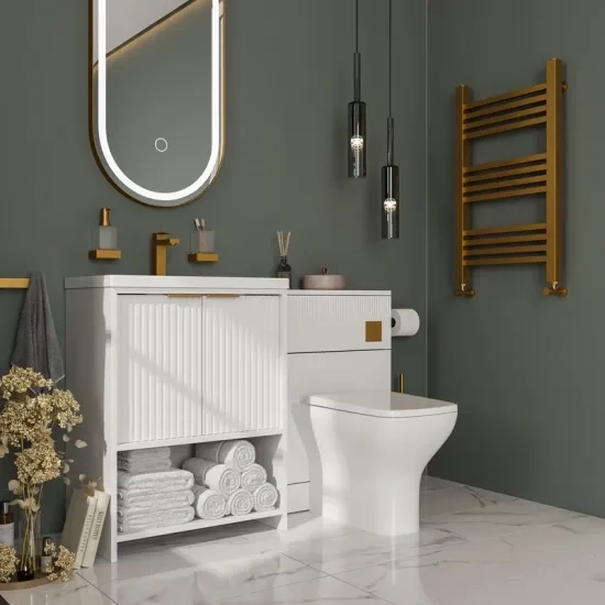 jasmine white cloakroom suite 600 basin unit wc toilet