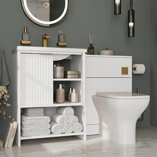 jasmine white cloakroom suite 600 basin unit wc toilet