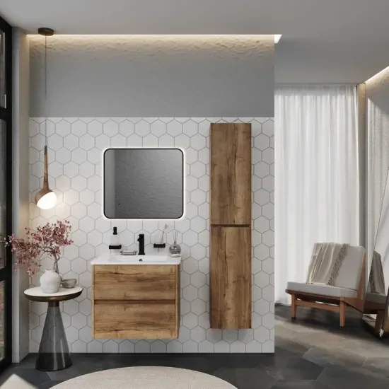 Product Image for Marilyn 600mm Wall Hung Vanity Unit in Tobacco Oak