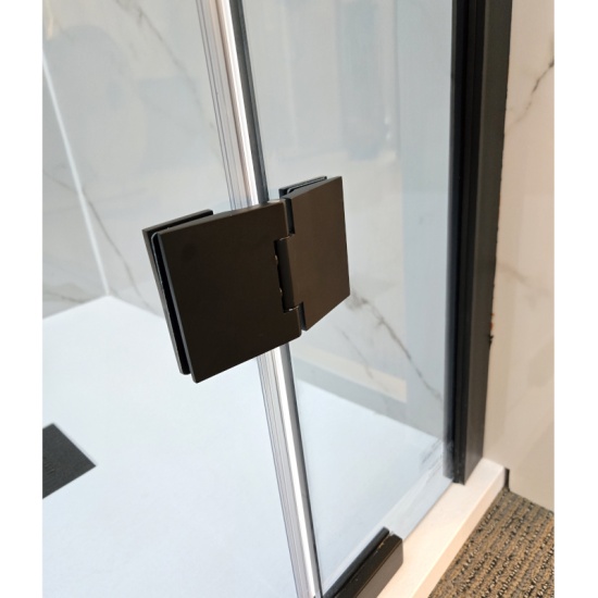 Black Havana Shower Door Hinge in Solid Brass