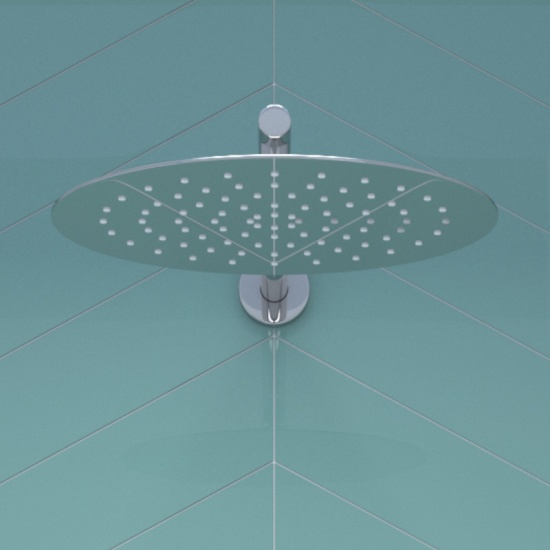 Tweed Round Chrome Shower Head Wall