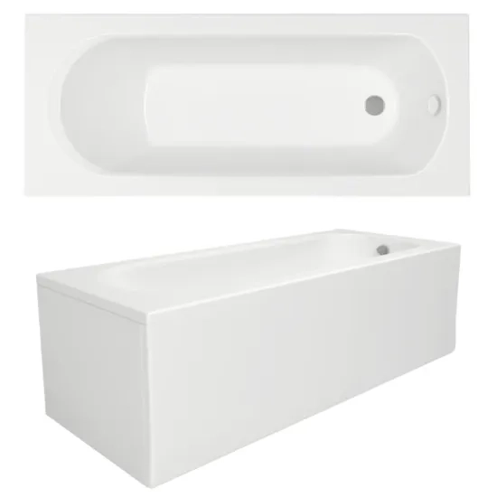 Laguna acrylic black jet whirlpool 1700 x 800 single ended
