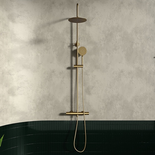 Petteril Gold Round Shower Rail Kit