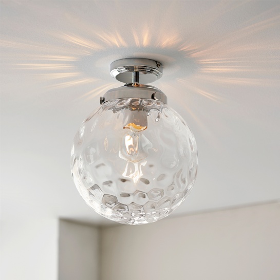 Decorative Flush Ceiling Light: 1 Bulb