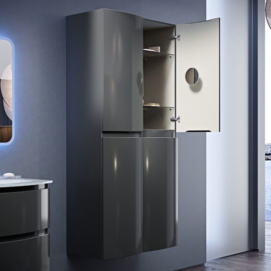 baden haus vague 1700 grey gloss double tallboy