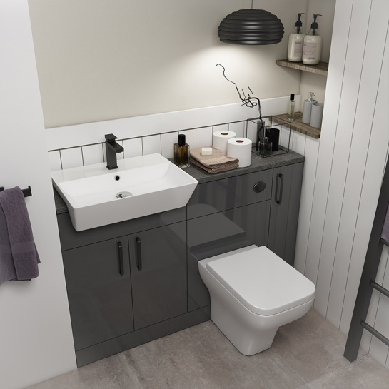 Oliver Black Fitted Suite: Anthracite