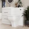 Extra Product Image For L Shape Patello White Shower Bath Suite Incl 2 Drawer Basin Unit Toilet And Cabinet Taps And Panels 3