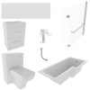 Extra Product Image For L Shape Patello White Shower Bath Suite Incl 2 Drawer Basin Unit Toilet And Cabinet Taps And Panels 3