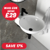 Tesla Round Wash Basin with Black Tap
