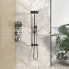 Twiss Black Square Shower Rail Kit