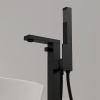 Glade Large Black Floorstanding Bath Shower Tap