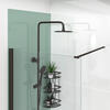 Product Image of Radiant Black 1300 frameless Shower Enclosure for Recess