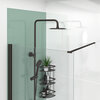 Product Image of Radiant Black 1300 frameless Shower Enclosure for Recess