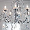 Multi arm glass Pendant Light: 8 Bulb