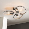 Multi arm lamp Semi flush Light: 3 Bulb