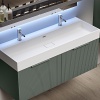 baden haus premium 1200 matt green vanity unit plisse