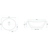 Sofia Brushed Gold Oval Counter Top Basin Dimensions