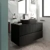 Product Image for Jasmine Black 1000mm Wall Hung Vanity Unit with Black Basin