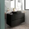 Product Image for Jasmine Black 1000mm Wall Hung Vanity Unit with Black Basin