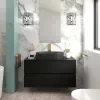 Product Image for Jasmine Black 1000mm Wall Hung Vanity Unit with Black Basin