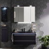 pelipal 6025 1000mm black wall hung vanity unit