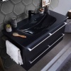 pelipal 6025 1000mm black wall hung vanity unit