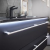 pelipal 6025 1000mm black wall hung vanity unit
