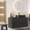 Product Image for 1000mm Black Wall Hung Vanity Unit with Black Sink & Side Unit 