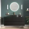 Product Image for 1300mm Black Wall Hung Countertop Vanity Unit with Black Sink & Two Side Units 