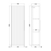 Line Drawing with Dimensions for Hudson Reed Tall Wall Unit 400mm