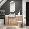 oliver Oak 1500 sink unit with wc toilet complete suite chrome handles