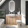 oliver Oak 1300 basin unit with toilet suite