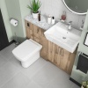oliver 1200 Oak vanity and toilet package