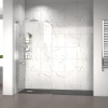 radiant 2000 walkin recess shower enclosure black tray