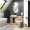 oliver Oak 1300 basin unit with toilet suite Black Handles