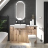 oliver Oak 1300 basin unit with toilet suite Black Handles