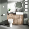 oliver 1200 Oak vanity and toilet package Black Handles