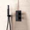 Ribble Square Chrome Shower Handset Kit with Bracket